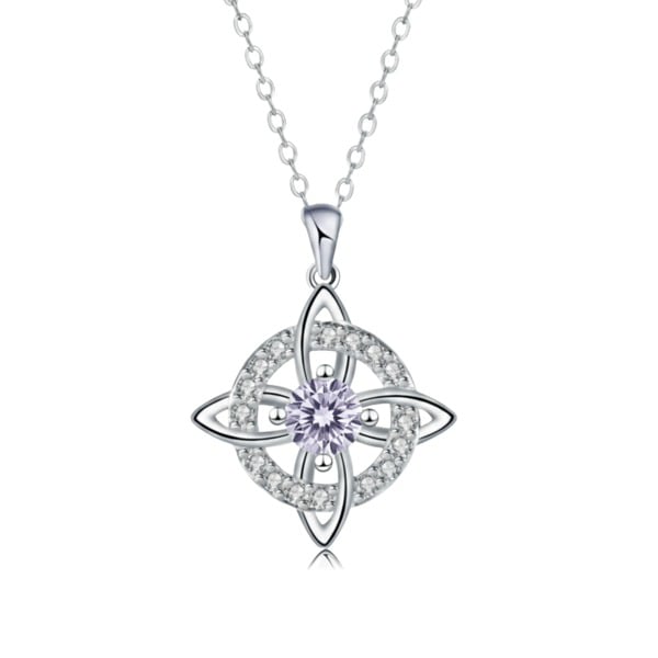 ✨ Mystical Birthstone Witches Knot Necklace – Natural Crystal 🔮💞Protect Your Loved Ones