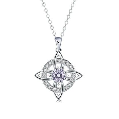 Mystical Birthstone Witches Knot Necklace – Natural Crystal 🔮💞Protect Your Loved Ones
