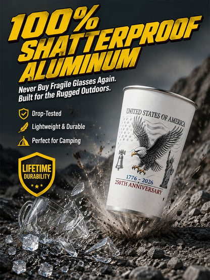 🥂 Toast to the 250th anniversary of our nation! Pour your chilled beverage, and watch the Star-Spangled Banner 🇺🇸 appear vividly on the cup surface.