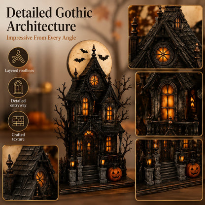 🔥Last Day 49% OFF - 🧙🖤🎃 Enchanted Halloween Haunted House Light-Up Figurine Collection