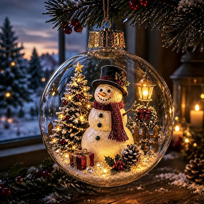 🔥LAST DAY 50% OFF - 🎄Glowing Christmas Diorama Ornament – A Tiny Winter World in Your Hands