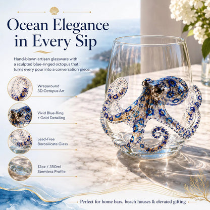 ⏰Last day Promotion 🔥-🎁The Perfect Beach House Gift🌊3D Ocean Animal Artisan Glassware Collection