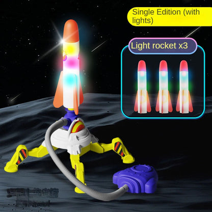 🚀 Light-Up Stomp Rocket Launcher Toy – Outdoor Flying Fun for Kids ✨