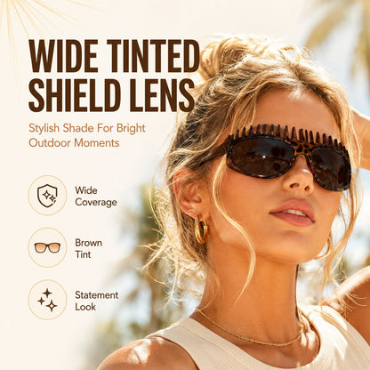 ⭐️Last Day 50% OFF😎 2-In-1 Tortoiseshell Headband Sunglasses – Stylish Shade & Hair Control in Seconds