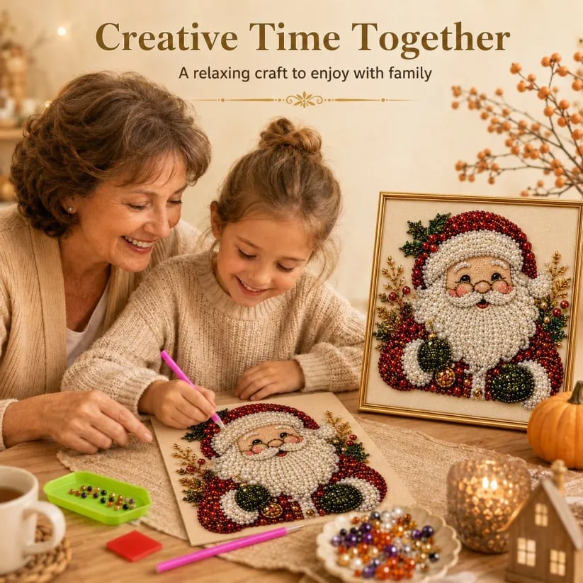 🧘Relaxing & Beginner Friendly -🌲DIY Pearl Diamond Painting Art  Christmas Series Kit