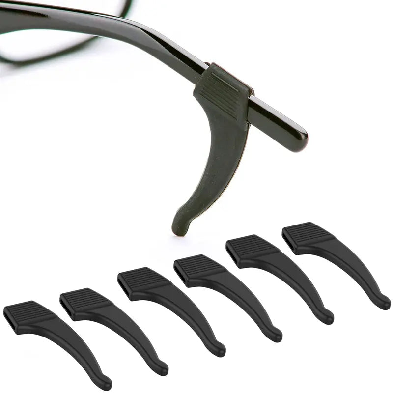 Comfortable silicone eyeglass ear grip design