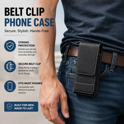 🔥Waist Belt Cell Phone Pouch 📱 Multi-Pocket Leather Organizer with Card Holder – Stylish & Practical!