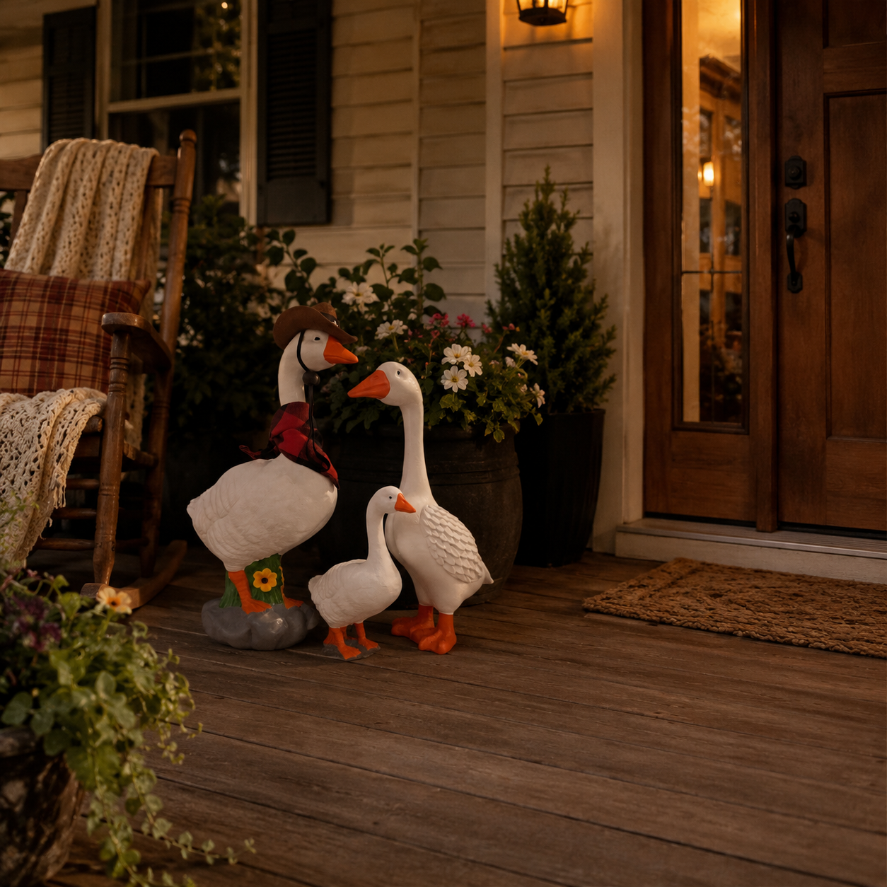 🪿 Classic Porch Goose Statue – Cozy Country Charm for Every Season🌿