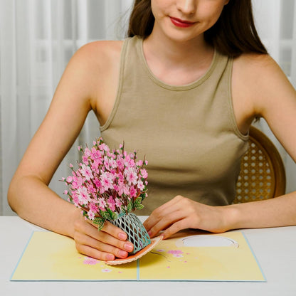 2-in-1 Gift & Décor for Every Moment🌸3D Flower Bouquet Pop Up Card
