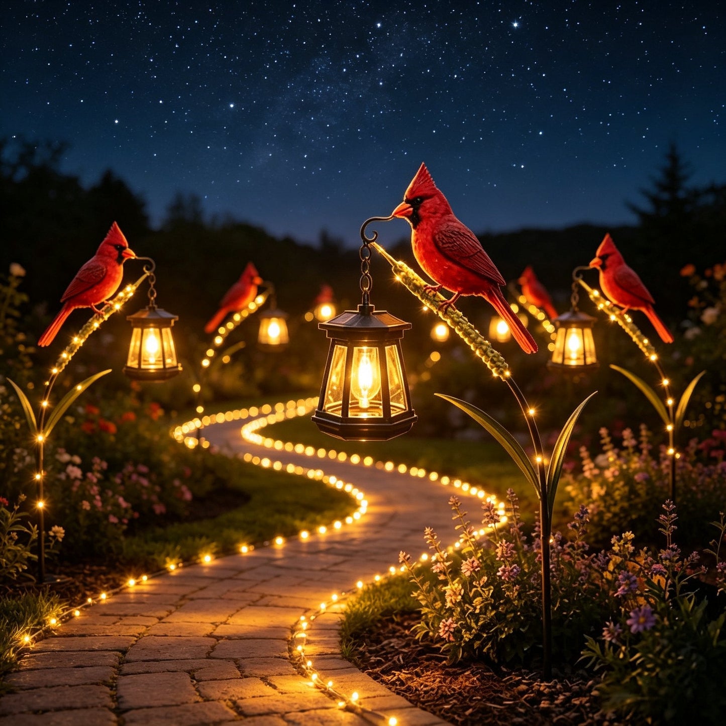 🔥Hot Sale 58% OFF🐦 Cardinal Solar Light—A Beautiful Garden Light That Feels Full of Life