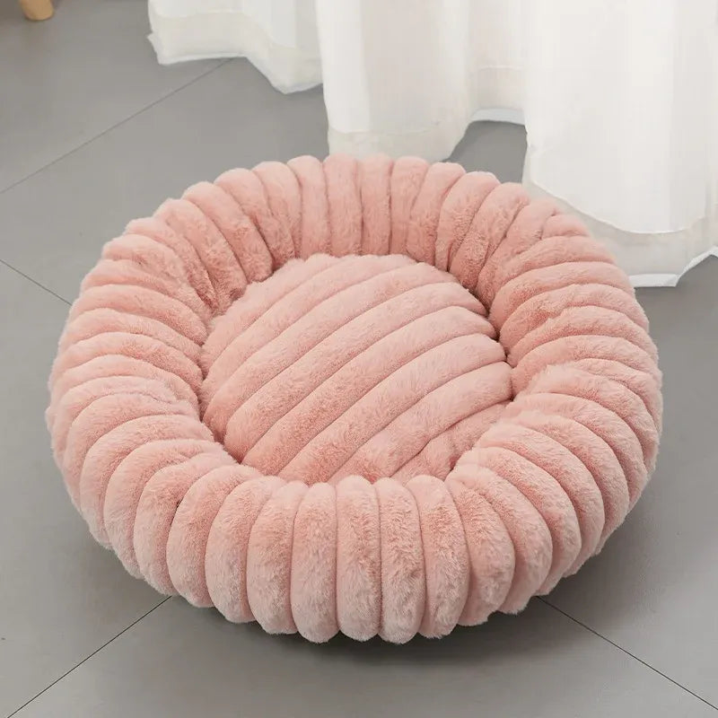 🎉 2026 Sale — Over 52,000 Sold! 🐾 Ultra-Soft Round Calming Cat & Dog Bed – Raised Rim Design 🛌