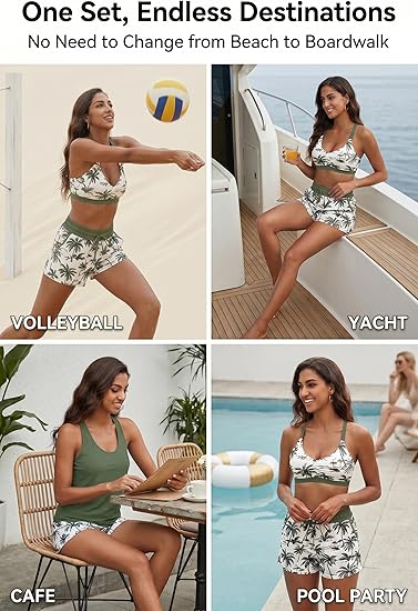 ⏰LAST DAY 57% OFF - 3 Piece Tankini with Shorts🔥
