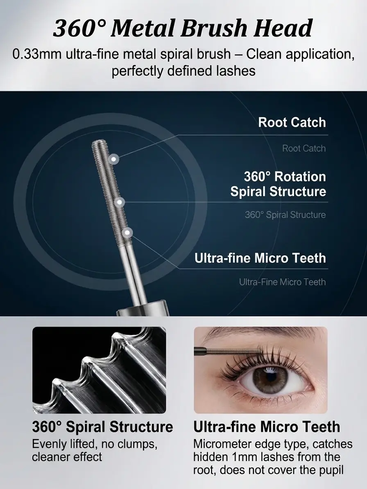 【Buy 1 Get 1 Free】3-in-1 Metal Mascara | Precision Length & Volume | No More Fake Lashes ✨
