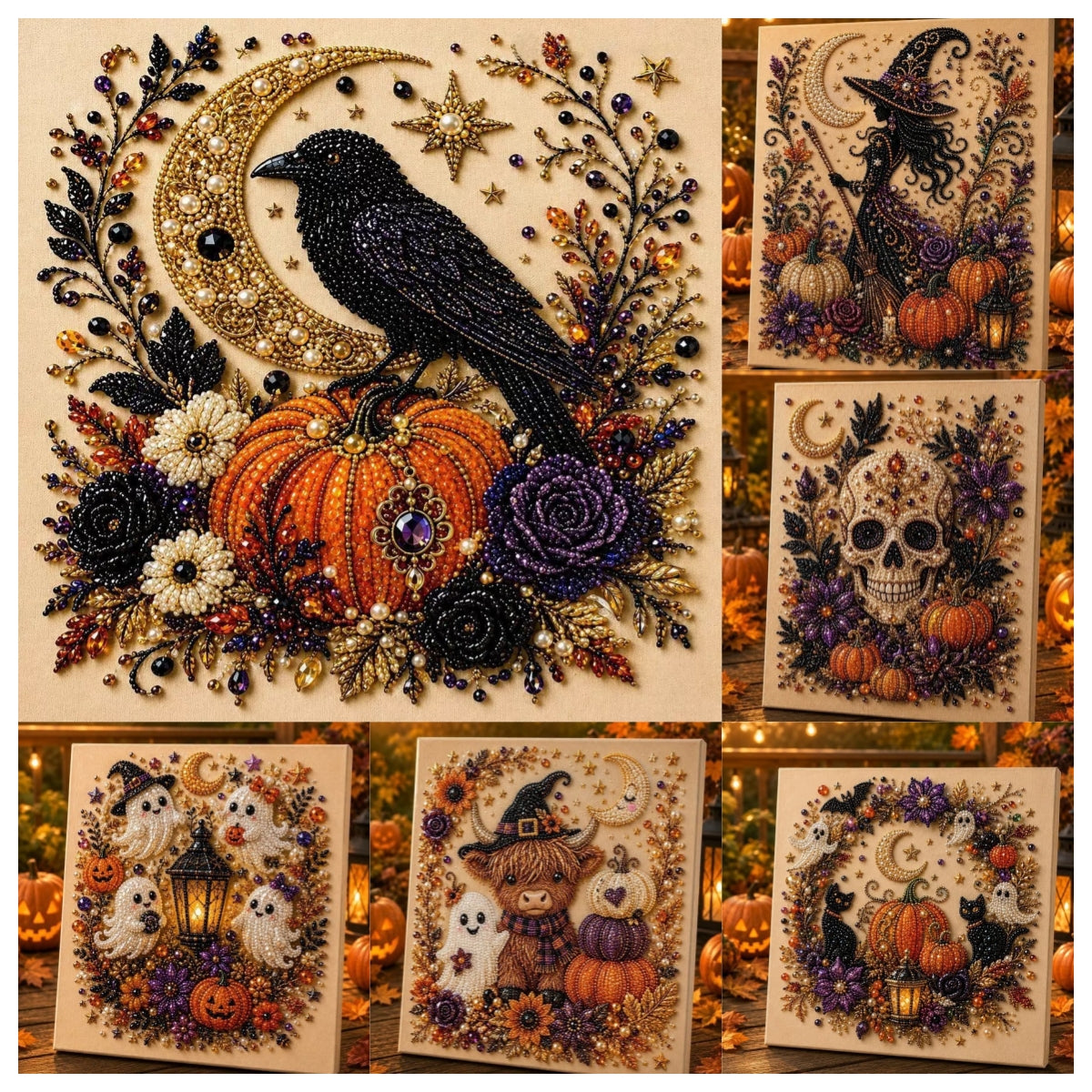 🔥 Up To 60% OFF Sale👻Halloween Pearl Art DIY Kit – Turn Tiny Pearls into Spooky-Cute Magic🧙