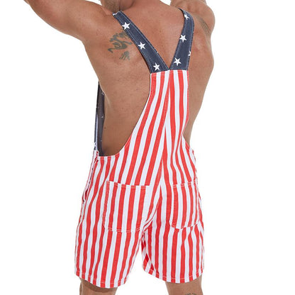 🗽Last Day 50% OFF🔥American Flag Overalls Shorts