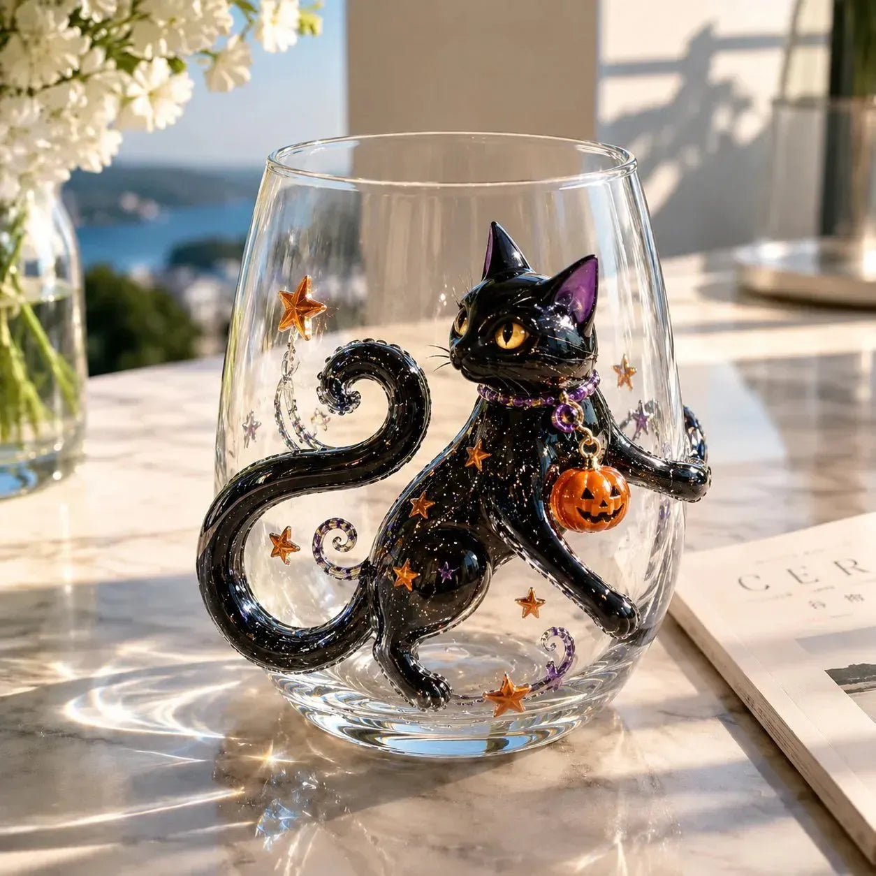 🔥 LAST DAY-60% OFF | 🎃 8-Piece 3D Sculpted Halloween Glass Set - Perfect for parties and cozy autumn bars