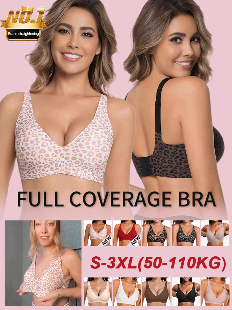 Seamless Wireless Full-Coverage Bra