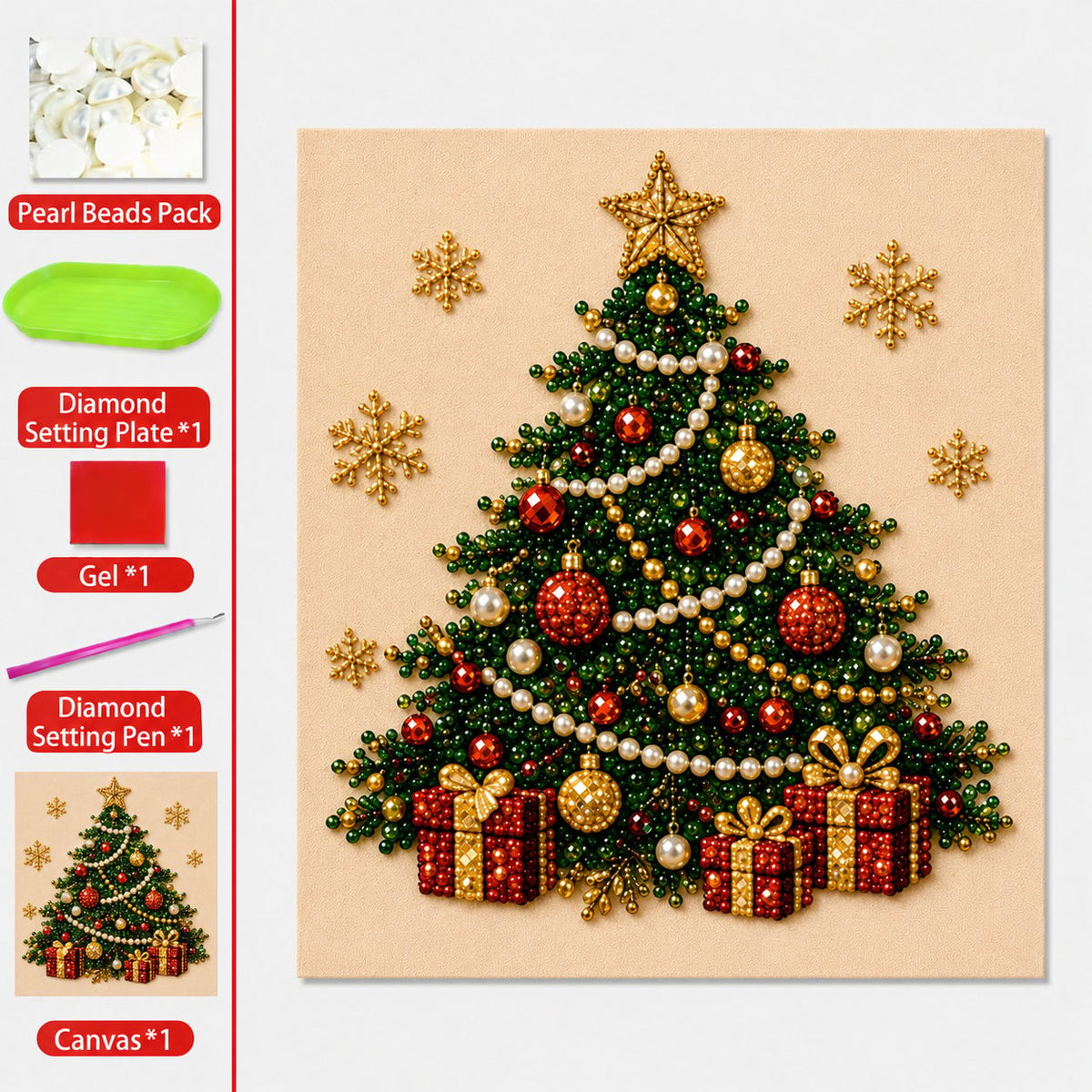 🧘Relaxing & Beginner Friendly -🌲DIY Pearl Diamond Painting Art  Christmas Series Kit