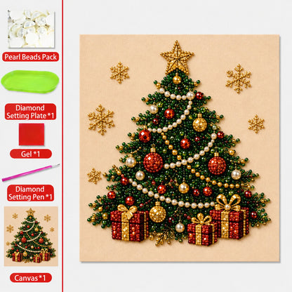 🧘Relaxing & Beginner Friendly -🌲DIY Pearl Diamond Painting Art  Christmas Series Kit