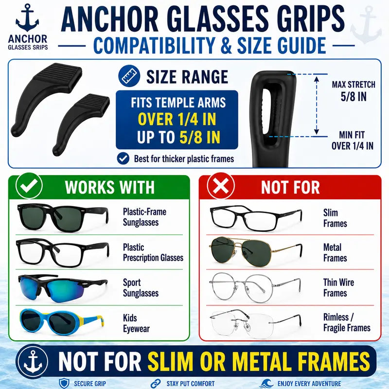 Soft silicone material for eyeglass ear grips
