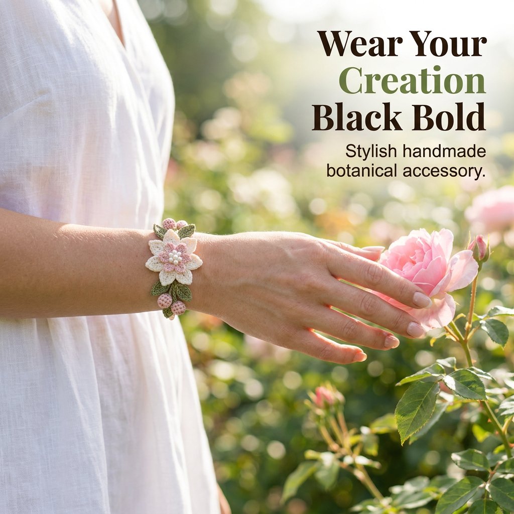 🌿🌸 DIY Nature-Inspired Crochet Bracelet Kit – Create Beautiful Handmade Floral Bracelets