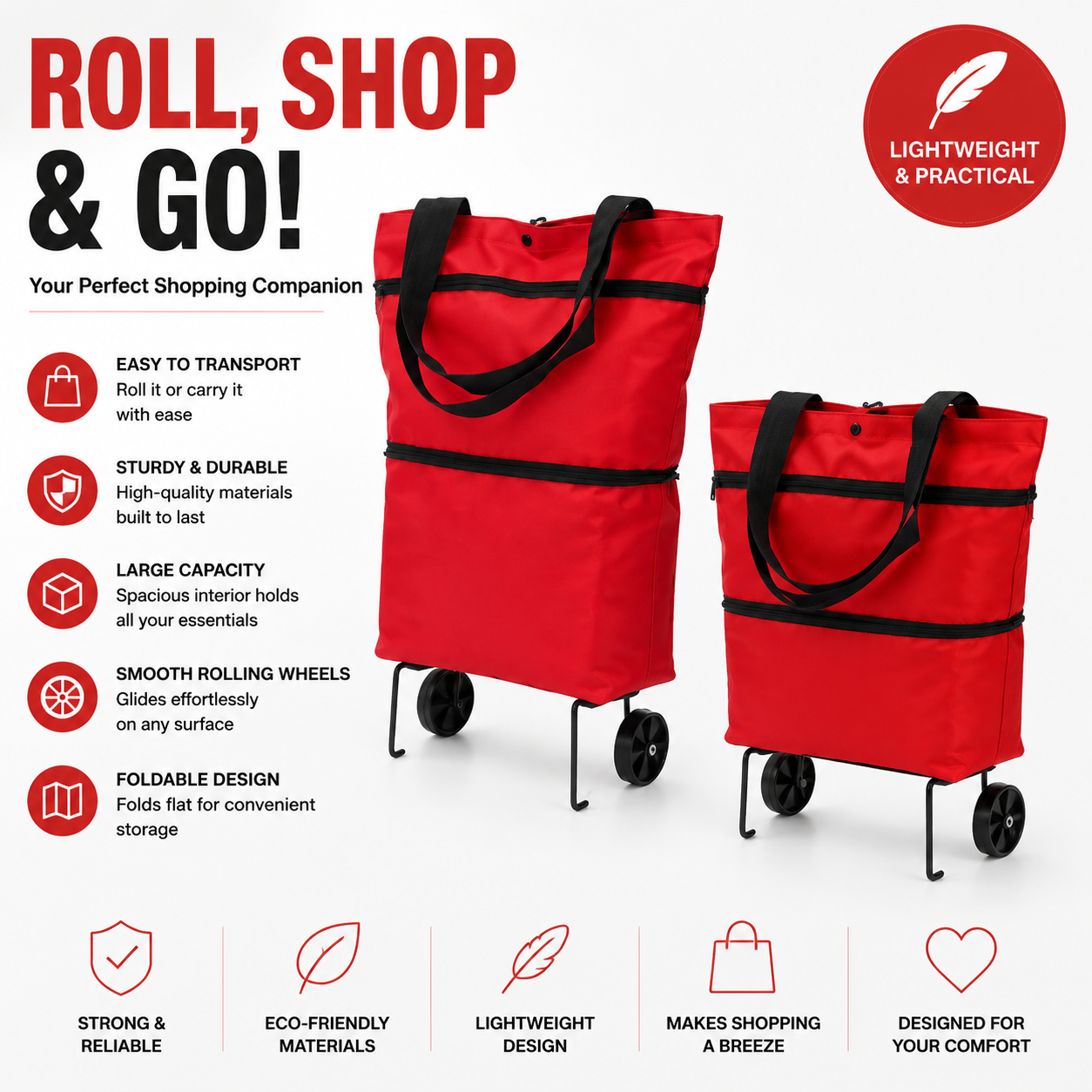 🔥HOT SALE 44% OFF🔥Foldable 2-in-1 Shopping Bag