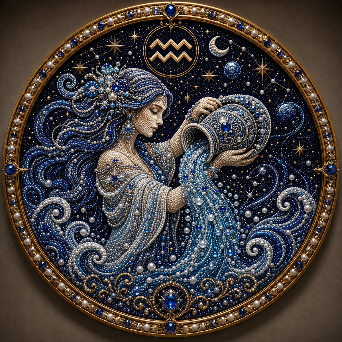 🔥 Last Day 49% OFF - 💎 12 Zodiac Signs Pearl Art Kit ♈💫 Bring Every Zodiac Sign to Life with Pearls
