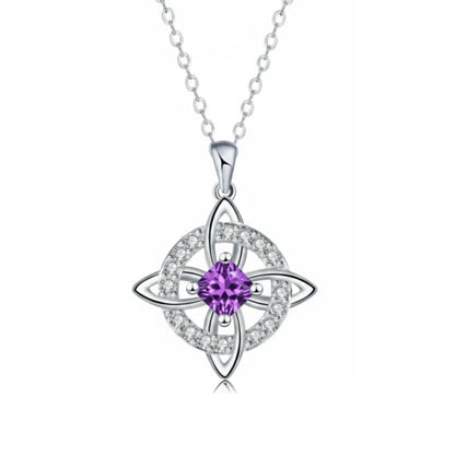 Mystical Birthstone Witches Knot Necklace – Natural Crystal 🔮💞Protect Your Loved Ones