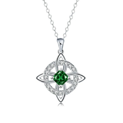 Mystical Birthstone Witches Knot Necklace – Natural Crystal 🔮💞Protect Your Loved Ones