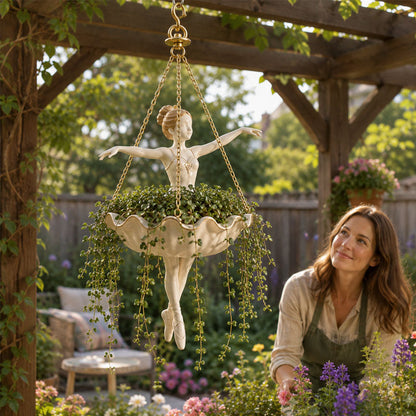 ✨ Limited Stock Available 🩰 Ballet Dancer Hanging Planter – Artistic Garden Décor & Flower Display