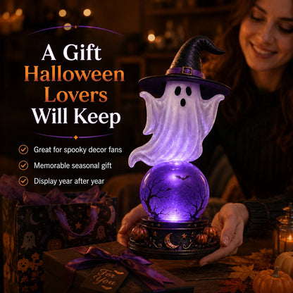 🎃Halloween Raven Crystal Ball Lighted Decor👻