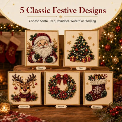 🧘Relaxing & Beginner Friendly -🌲DIY Pearl Diamond Painting Art  Christmas Series Kit