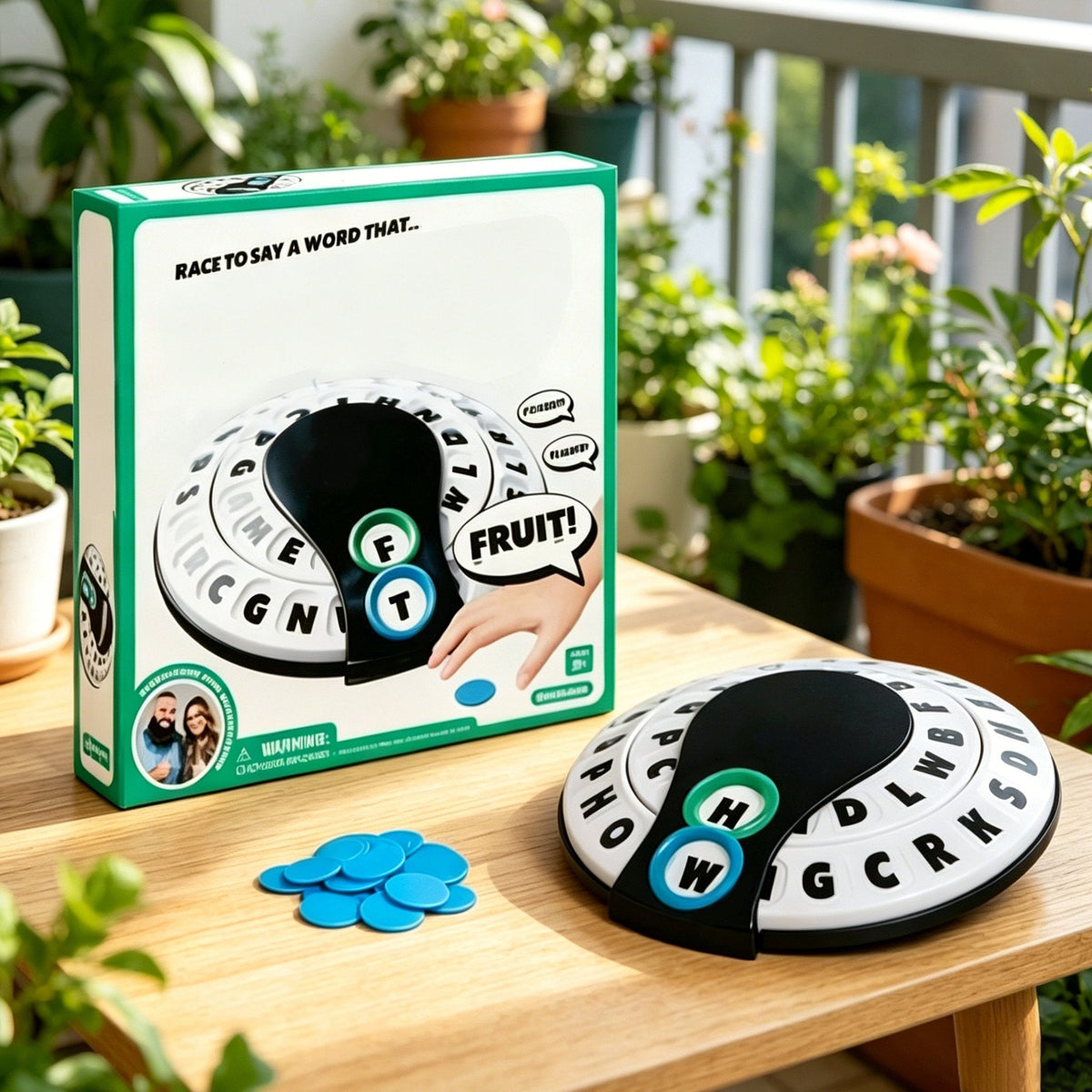 🎲Spin & Shout Word Game – Fast-Paced Family Game with Letter Wheels, Spinner Device & 20 Tokens