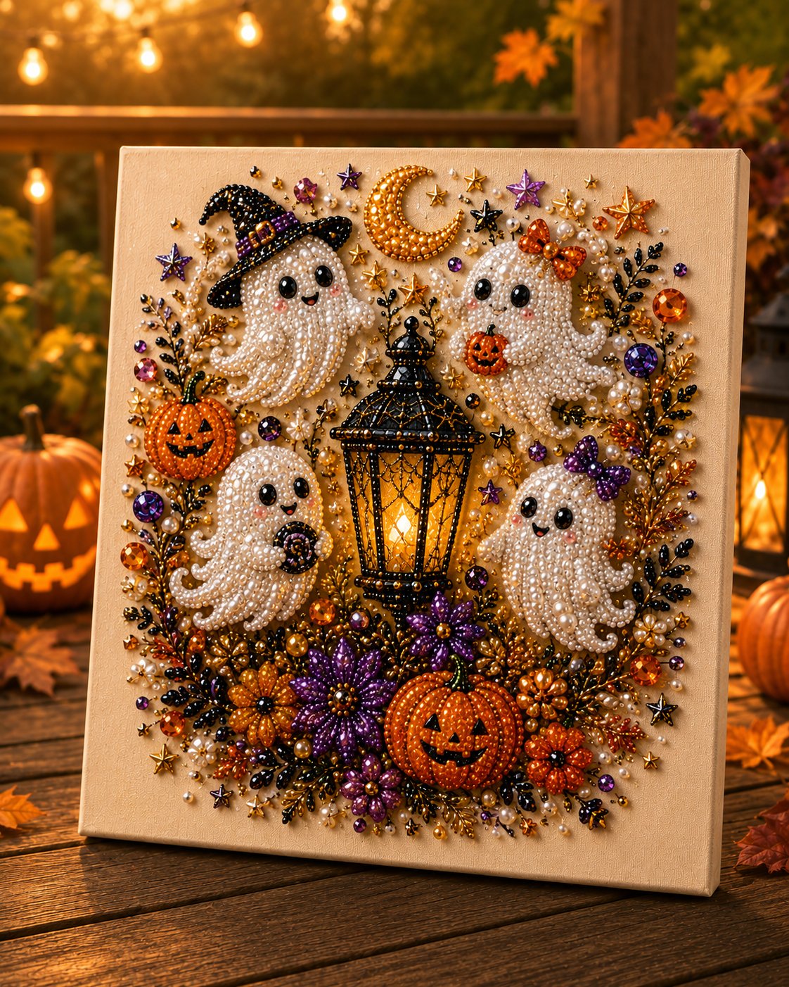 💥 Last Day 49% OFF – 👻✨ Halloween Pearl Art DIY Kits – Turn Tiny Pearls into Spooky-Cute Magic