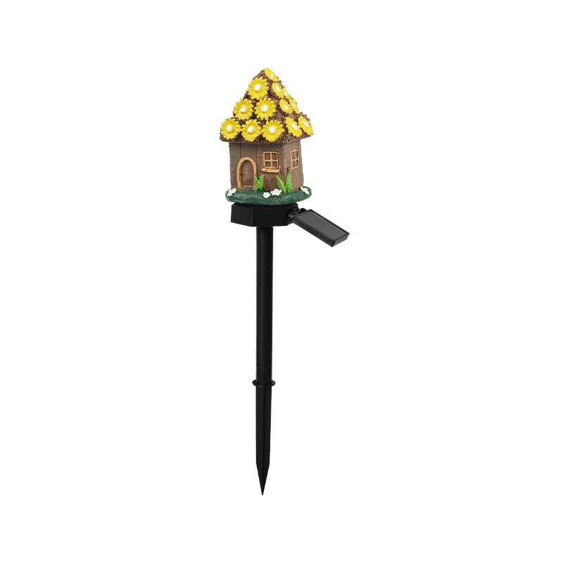 ✨ Solar Mushroom Cottage Garden Light – Warm Fairy-Tale Glow for Flower Beds