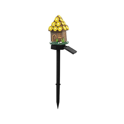 ✨ Solar Mushroom Cottage Garden Light – Warm Fairy-Tale Glow for Flower Beds
