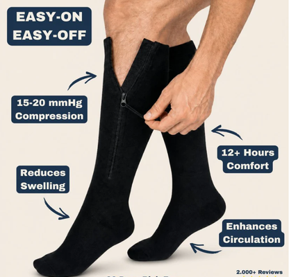 🏃‍♂️ Sports Zipper Socks – Comfort, Support & Easy On/Off