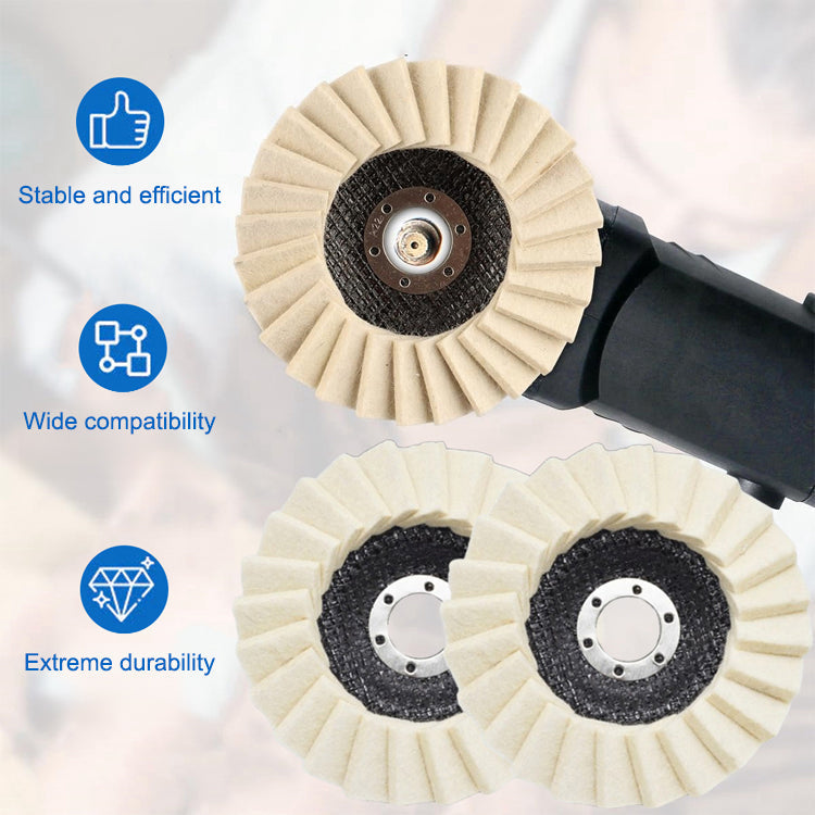 【Hot Sale - 50% OFF Today】Century-old Wool Felt Flap Wheel, sanding and fine finishing 2-in-1