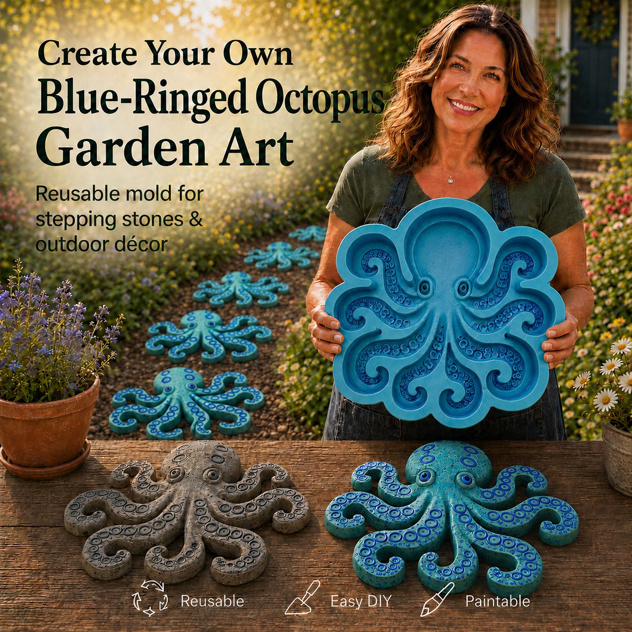 💥 LAST DAY 52% OFF - 🌊 Reusable Ocean Theme Garden Art Mold – Make Your Garden Truly One of a Kind (📦Buy 2 Free Shipping)
