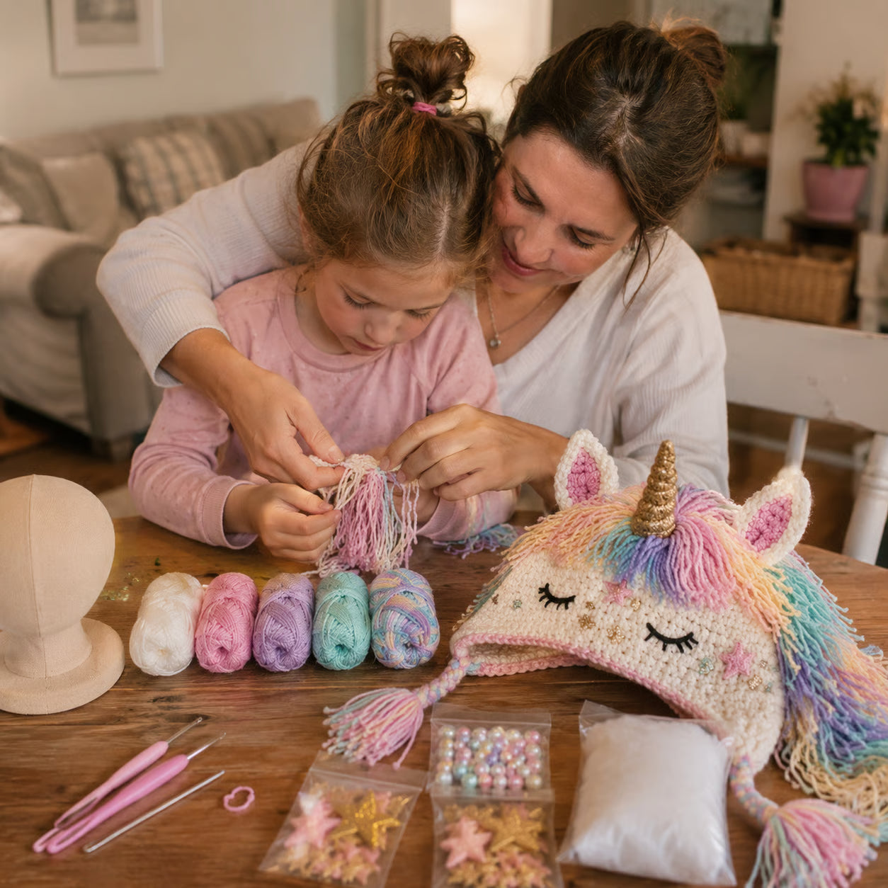 🔥LAST DAY 50% OFF - 🧵 Fantasy Hood Hat DIY Crochet Kit – Create Your Own Magical Wearable Character Hat