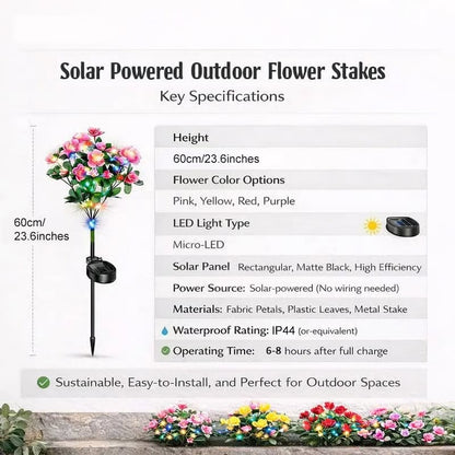 🌸Flash Sale✨Buy 1 Get 1 Free-LED Solar Flower Lights Azalea