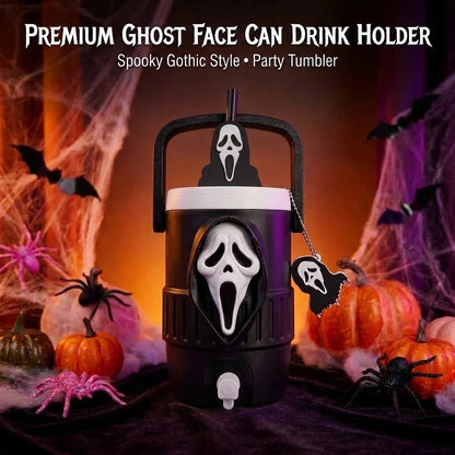 🔥HOT SALE🔥3D Scream Ghost Face Portable Handle Tumbler – Gothic Horror Aesthetic Cup Full Listing