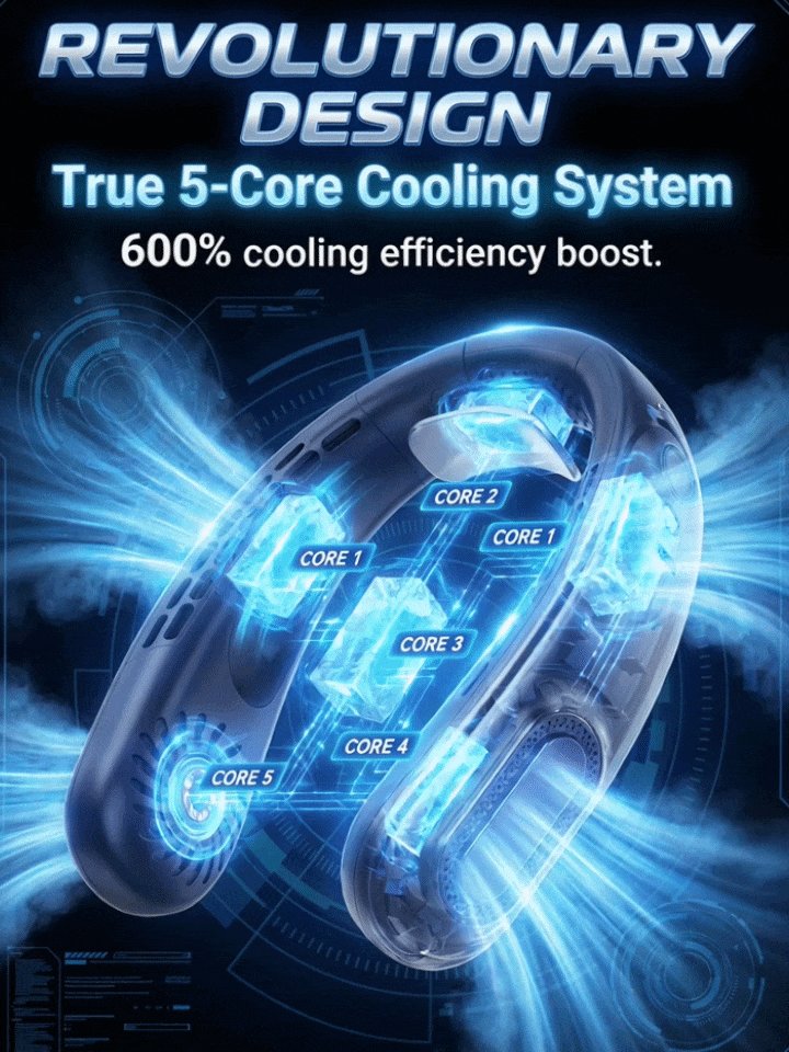 [Wearable Air Conditioner] Cooling Neck Fan —Instant 5C Cooling | 50% Off Today 🌬️ Whisper Quiet Tech🍃