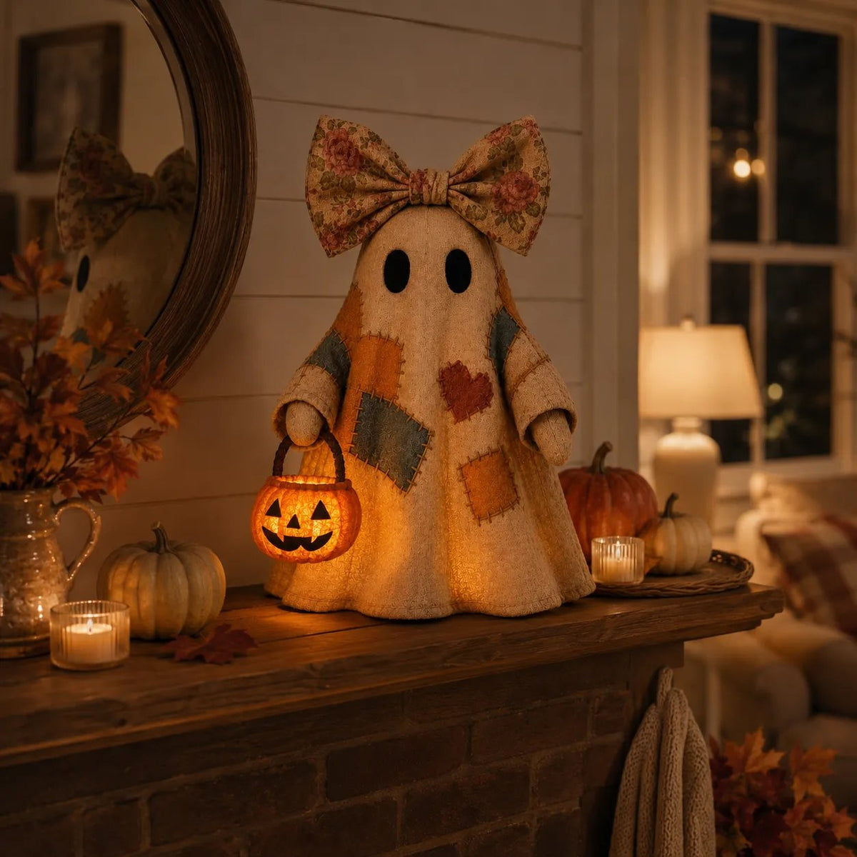 🎃LIMITED-TIME OFFER – Lighted Vintage Patchwork Ghost ✨