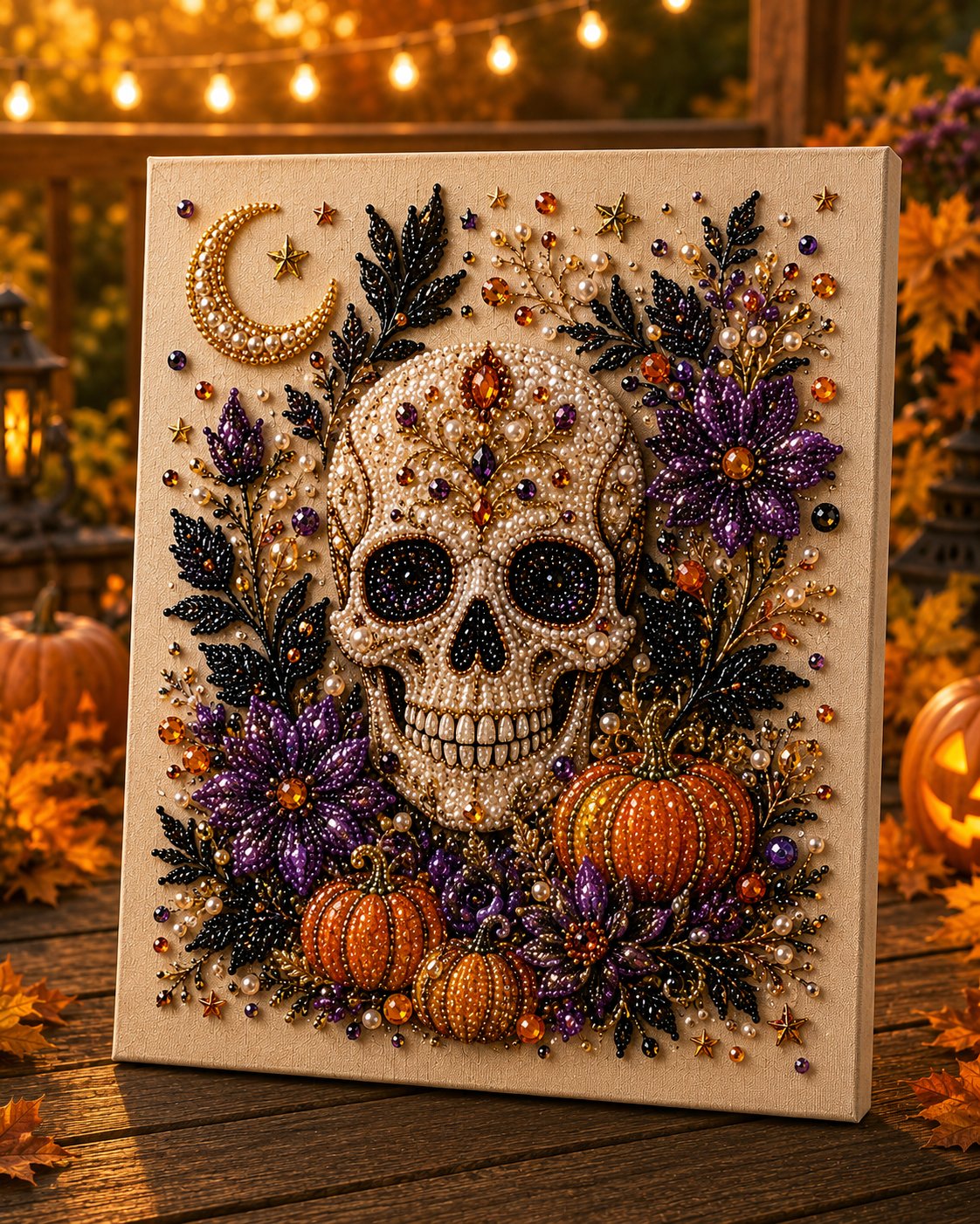 💥 Last Day 49% OFF – 👻✨ Halloween Pearl Art DIY Kits – Turn Tiny Pearls into Spooky-Cute Magic