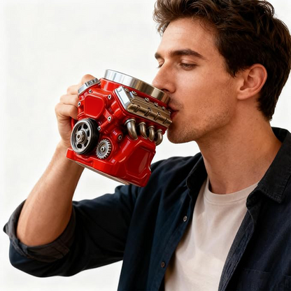 🏎️ Automotive Engine Pattern Mug | Novelty Home & Office Cup