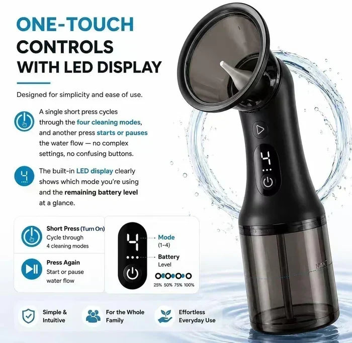 👂Electric Ear Wax Removal Kit, Safe Gentle Ear Irrigation Cleaner Tool with 4 Pressure Settings, LED Display, IPX7 Waterproof Dual-Chamber Ear Care Device | Free Shipping