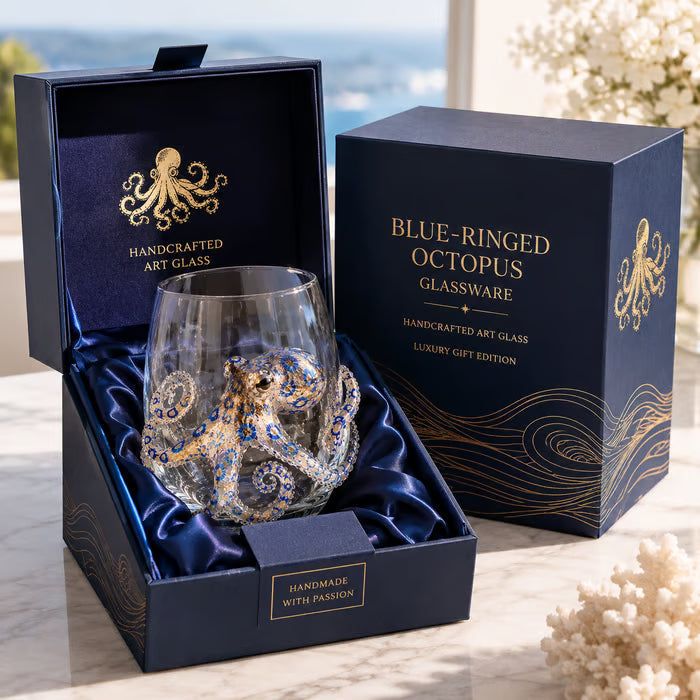 🌊 Artisanal 3D Ocean Life Glass – A Tiny Underwater World in Every Sip ✨