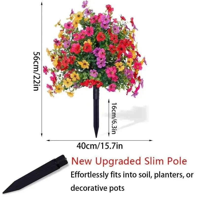 🌼 Artificial Daisy Flowers with Eucalyptus Leaves | Outdoor Indoor Decor