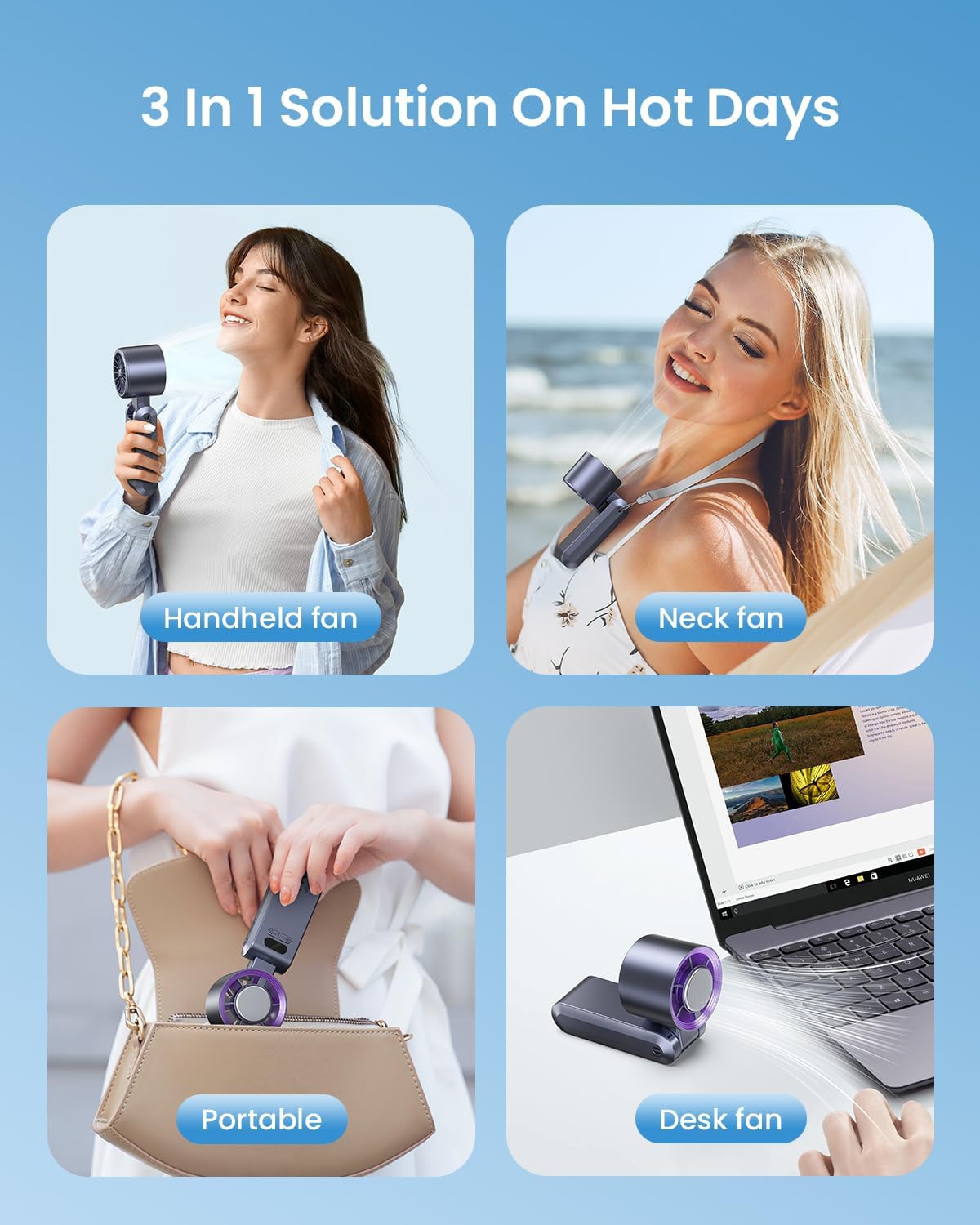 ❄️Ice in Your Pocket. Hurricane in Your Hand🥶Ultra-High Speed Portable Fan🌪️